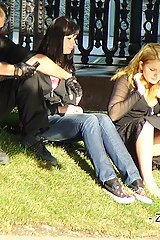 Gothic blonde flashed. Real public up skirts